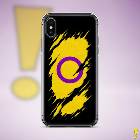 Intersex Pride Flag Ripped Reveal Clear Case for iPhone®
