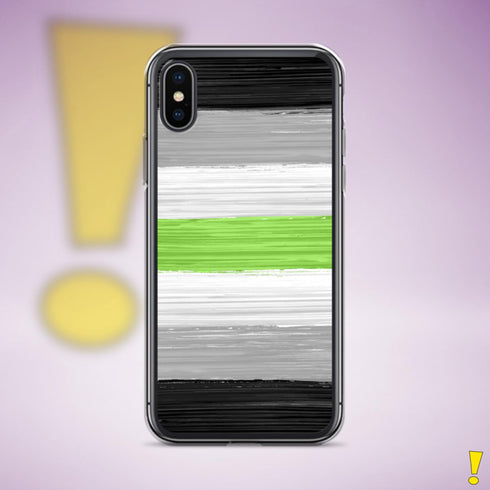 Agender Pride Flag Paint Strokes Clear Case for iPhone®