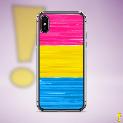 Pansexual Pride Flag Paint Strokes Clear Case for iPhone®