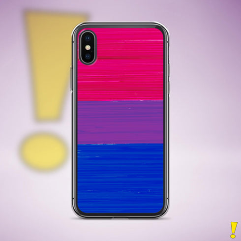 Bisexual Pride Flag Paint Strokes Clear Case for iPhone®