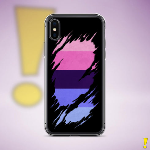 Omnisexual Pride Flag Ripped Reveal Clear Case for iPhone®