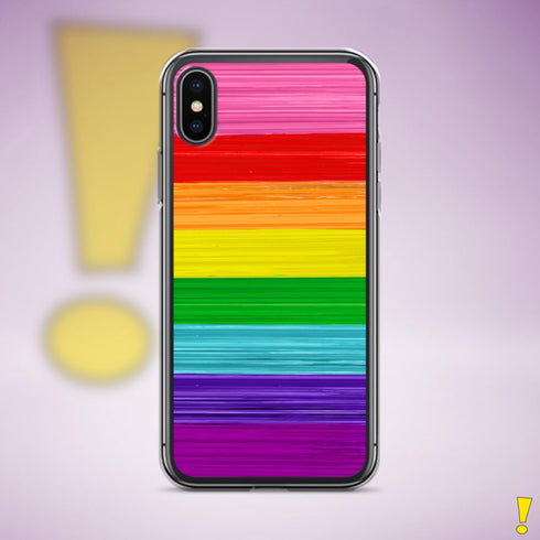 Original LGBTQ Pride Flag Brush Strokes Clear Case for iPhone®