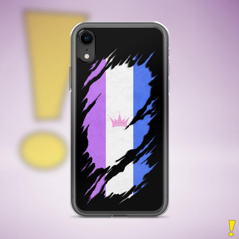Drag Pride Flag Ripped Reveal Clear Case for iPhone®