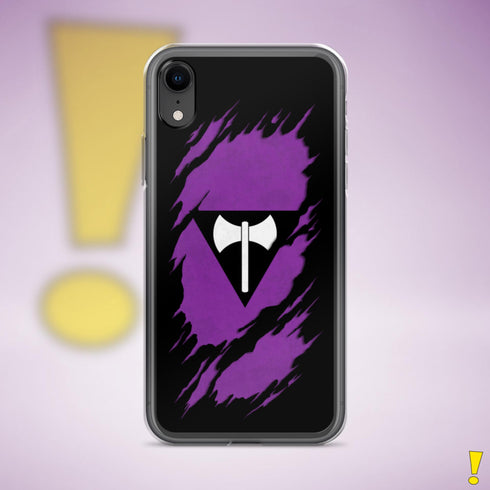 Lesbian Labrys Pride Flag Ripped Reveal Clear Case for iPhone®