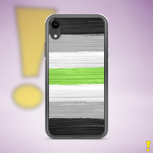 Agender Pride Flag Paint Strokes Clear Case for iPhone®