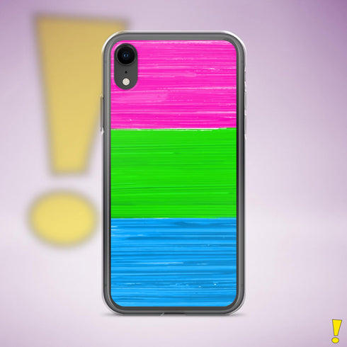 Polysexual Pride Flag Paint Strokes Clear Case for iPhone®