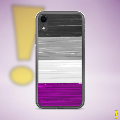 Asexual Pride Flag Paint Strokes Clear Case for iPhone®