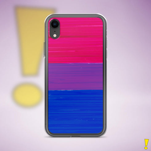 Bisexual Pride Flag Paint Strokes Clear Case for iPhone®