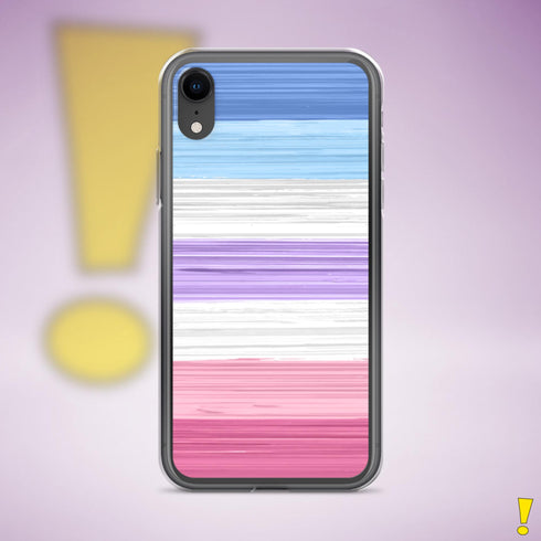 Bigender Pride Flag Brush Strokes Clear Case for iPhone®
