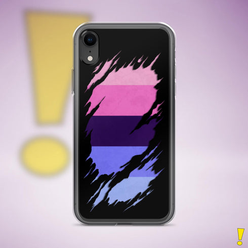 Omnisexual Pride Flag Ripped Reveal Clear Case for iPhone®
