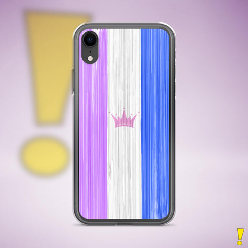 Drag Pride Flag Brush Strokes Clear Case for iPhone®