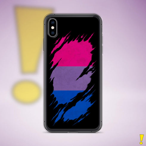 Bisexual Pride Flag Ripped Reveal Clear Case for iPhone®