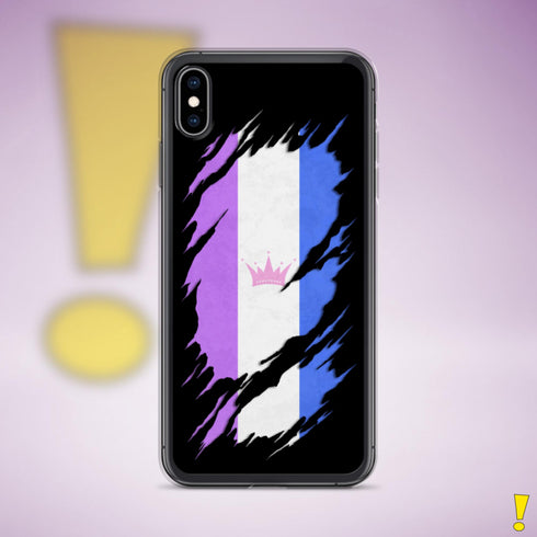 Drag Pride Flag Ripped Reveal Clear Case for iPhone®