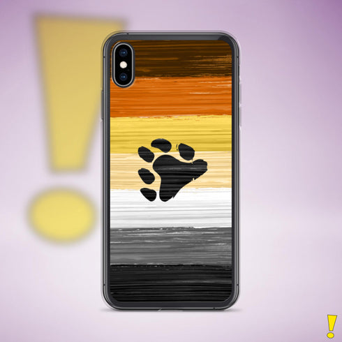 Bear Pride Flag Paint Strokes Clear Case for iPhone®
