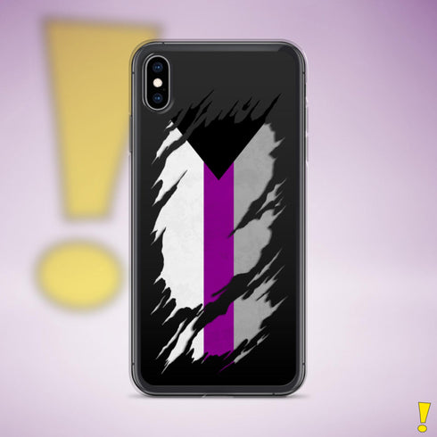 Demisexual Pride Flag Ripped Reveal Clear Case for iPhone®