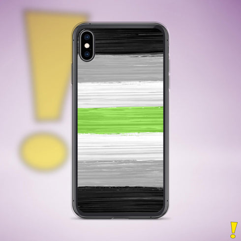 Agender Pride Flag Paint Strokes Clear Case for iPhone®