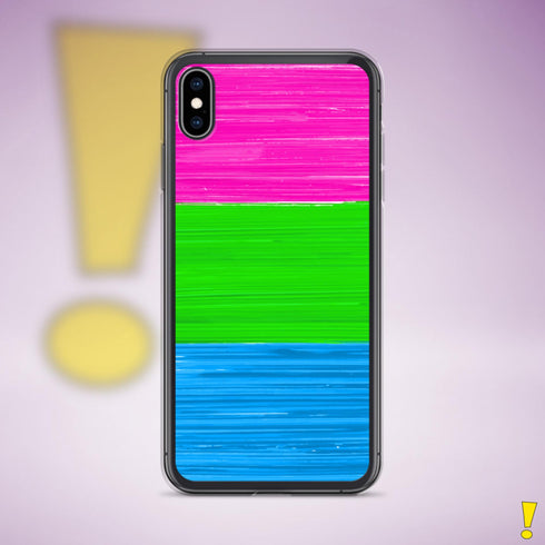 Polysexual Pride Flag Paint Strokes Clear Case for iPhone®