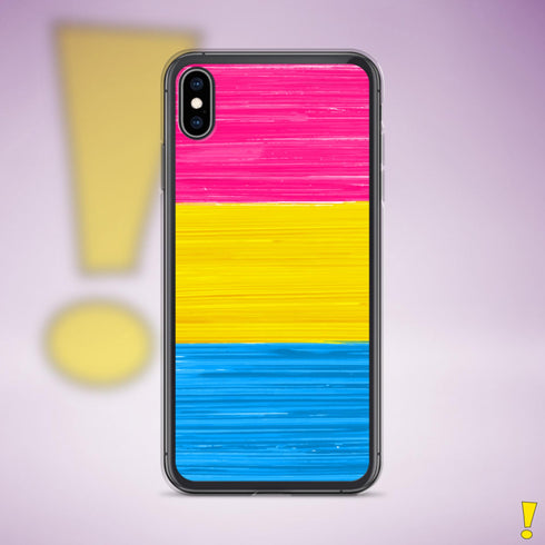 Pansexual Pride Flag Paint Strokes Clear Case for iPhone®