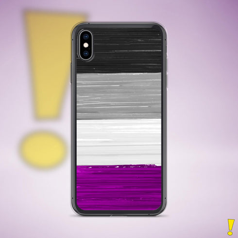 Asexual Pride Flag Paint Strokes Clear Case for iPhone®