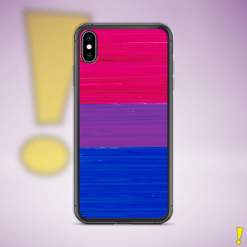 Bisexual Pride Flag Paint Strokes Clear Case for iPhone®