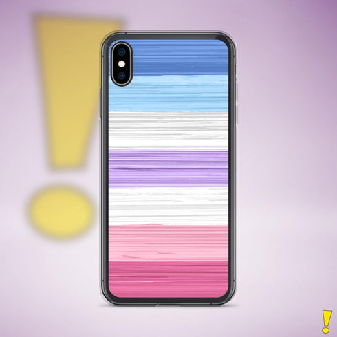 Bigender Pride Flag Brush Strokes Clear Case for iPhone®