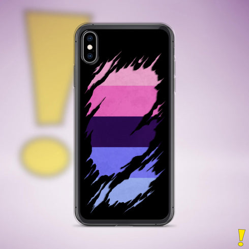 Omnisexual Pride Flag Ripped Reveal Clear Case for iPhone®