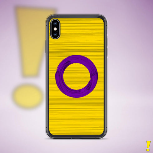 Intersex Pride Flag Brush Strokes Clear Case for iPhone®