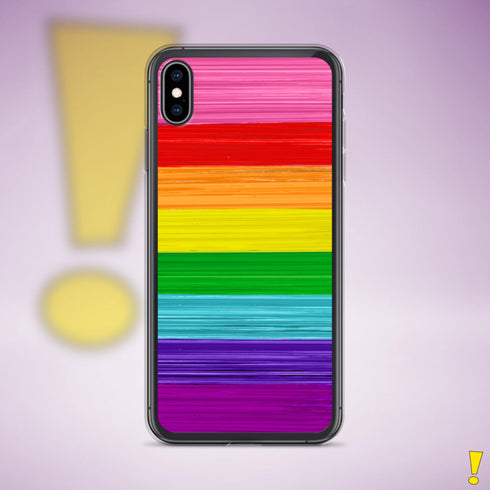 Original LGBTQ Pride Flag Brush Strokes Clear Case for iPhone®