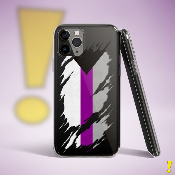 Demisexual Pride Flag Ripped Reveal Clear Case for iPhone®