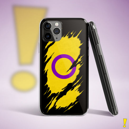 Intersex Pride Flag Ripped Reveal Clear Case for iPhone®