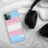 Transgender Pride Flag Paint Strokes Clear Case for iPhone®
