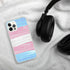 Transgender Pride Flag Paint Strokes Clear Case for iPhone®