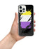 Nonbinary Pride Flag Ripped Reveal Clear Case for iPhone®