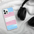 Transgender Pride Flag Paint Strokes Clear Case for iPhone®