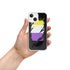 Nonbinary Pride Flag Ripped Reveal Clear Case for iPhone®