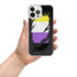 Nonbinary Pride Flag Ripped Reveal Clear Case for iPhone®