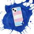 Transgender Pride Flag Paint Strokes Clear Case for iPhone®