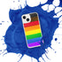 LGBTQ Philly Pride Flag Paint Strokes Clear Case for iPhone®