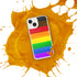 LGBTQ Philly Pride Flag Paint Strokes Clear Case for iPhone®