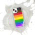 LGBTQ Philly Pride Flag Paint Strokes Clear Case for iPhone®