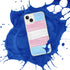 Transgender Pride Flag Paint Strokes Clear Case for iPhone®