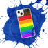LGBTQ Philly Pride Flag Paint Strokes Clear Case for iPhone®