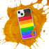 LGBTQ Philly Pride Flag Paint Strokes Clear Case for iPhone®