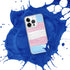 Transgender Pride Flag Paint Strokes Clear Case for iPhone®