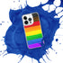 LGBTQ Philly Pride Flag Paint Strokes Clear Case for iPhone®