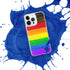 LGBTQ Philly Pride Flag Paint Strokes Clear Case for iPhone®