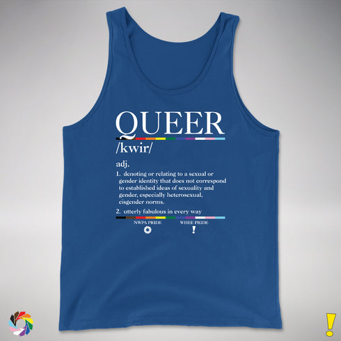 Queer Definition Premium Tank Top - Royal Blue