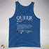 Queer Definition Premium Tank Top - Royal Blue
