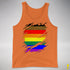 Philly LGBTQ Gay Pride Flag Ripped Reveal Premium Tank Top - Orange