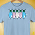 Transgender Pride Flag Christmas Lights Premium Unisex T-Shirt - Baby Blue